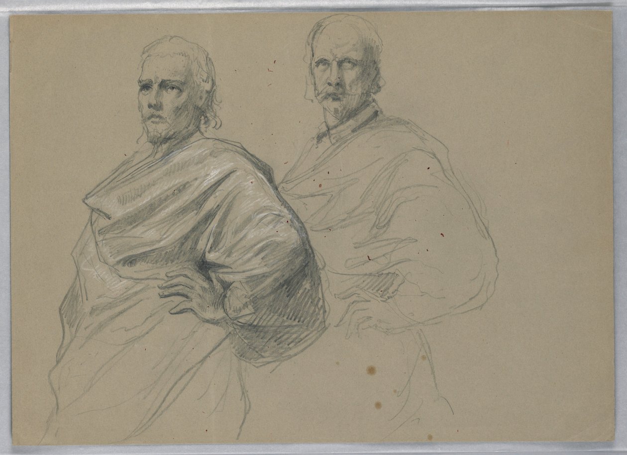 Dessin, étude pour "Titian Showing", 1871-72 - Daniel Huntington