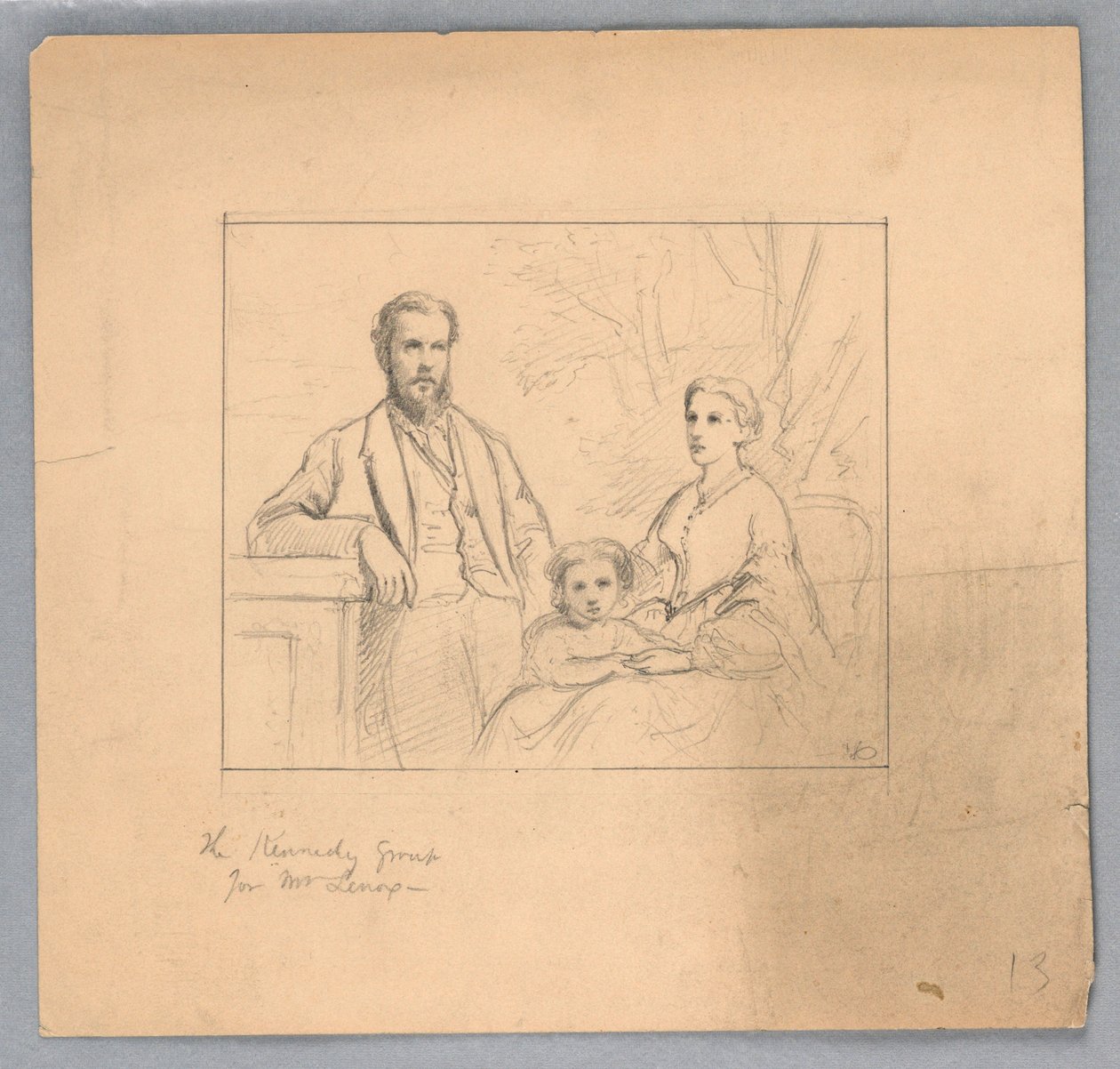 Dessin, étude pour "Titian Showing", 1872 - Daniel Huntington