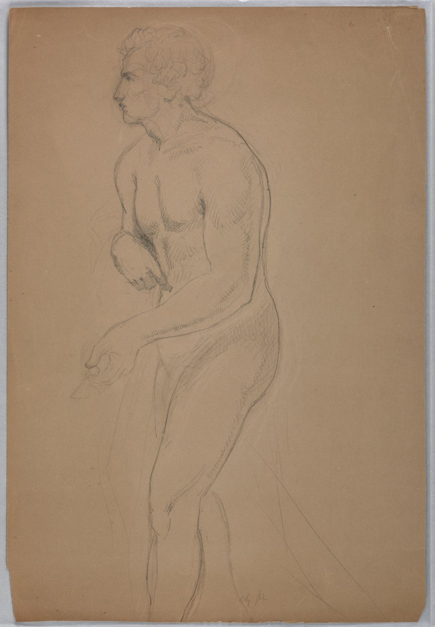 Dessin, étude pour "Tribute Money", juillet 1852 - Daniel Huntington