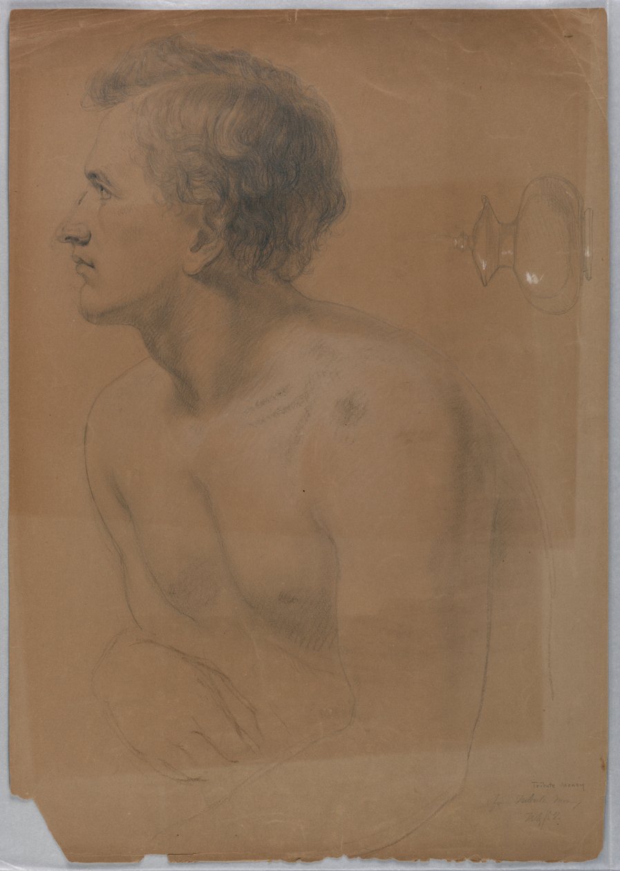 Dessin, étude pour "Tribute Money", juillet 1852 - Daniel Huntington