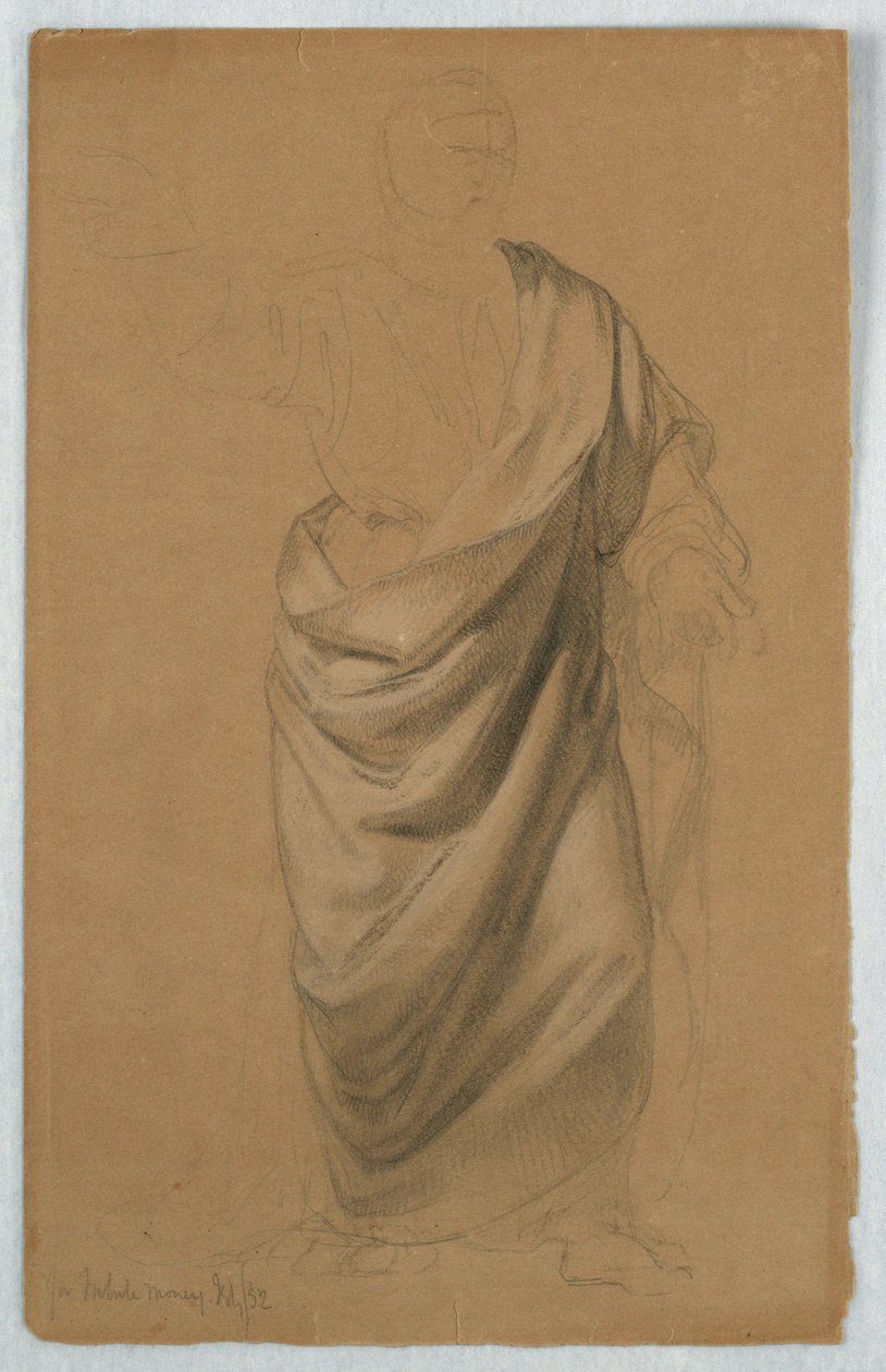 Dessin, étude pour "Tribute Money", juillet 1852 - Daniel Huntington