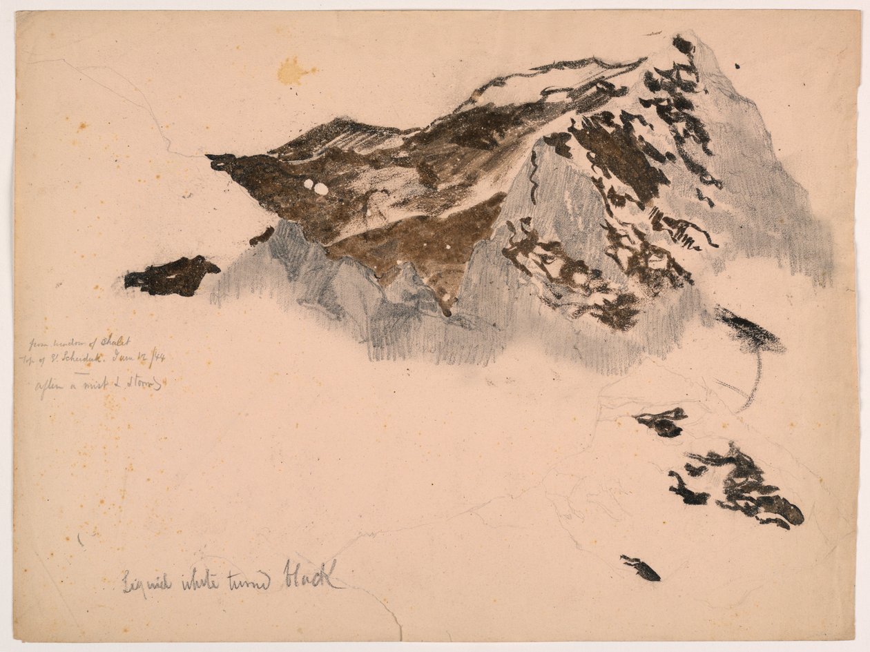 Depuis la fenêtre du chalet, sommet du Mt. Scheidegg, après une brume et une tempête - Daniel Huntington