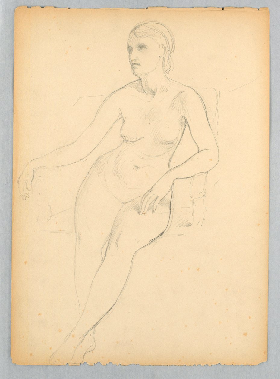 Étude de nu assis pour le portrait de Helen Hamersley - Daniel Huntington