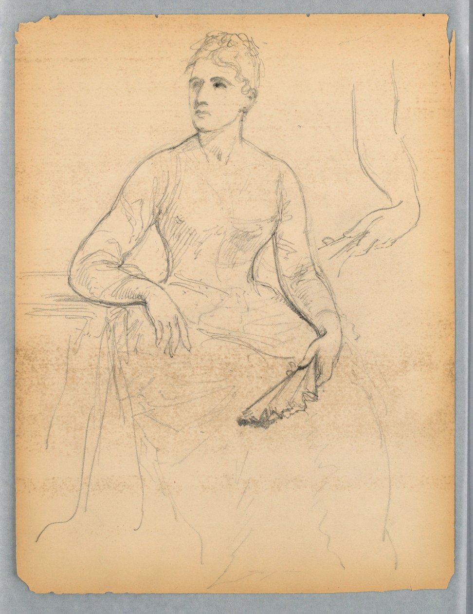 Esquisse pour un portrait de femme assise - Daniel Huntington