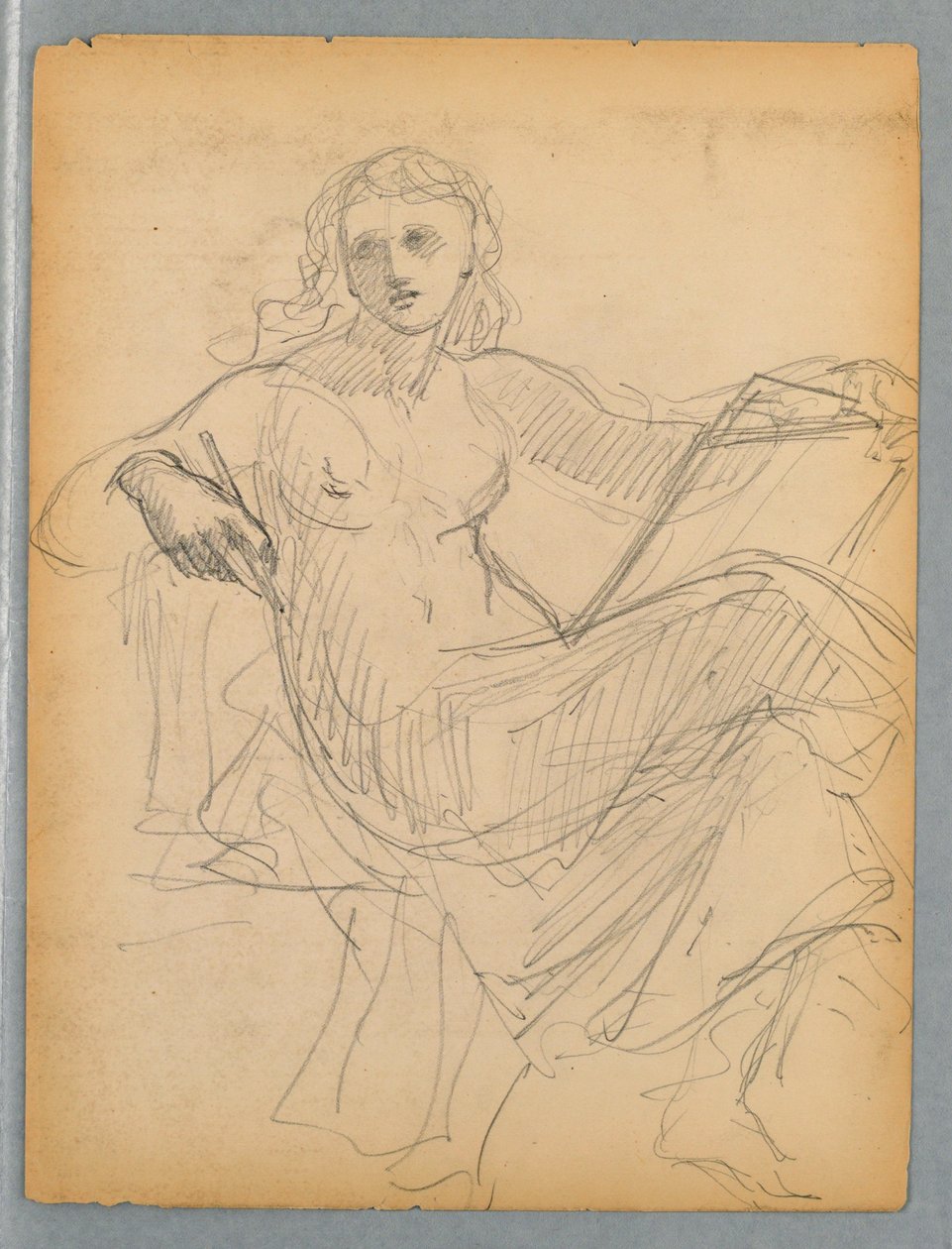 Esquisse de femme assise pour le tympan de la National Academy of Design - Daniel Huntington