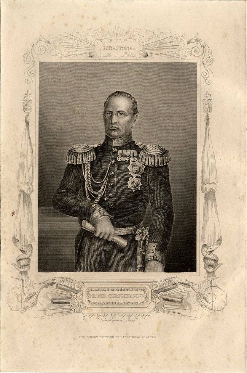 Portrait du prince Mikhaïl Dmitrievitch Gortchakov 1795-1861, 1856 - Daniel John Pound