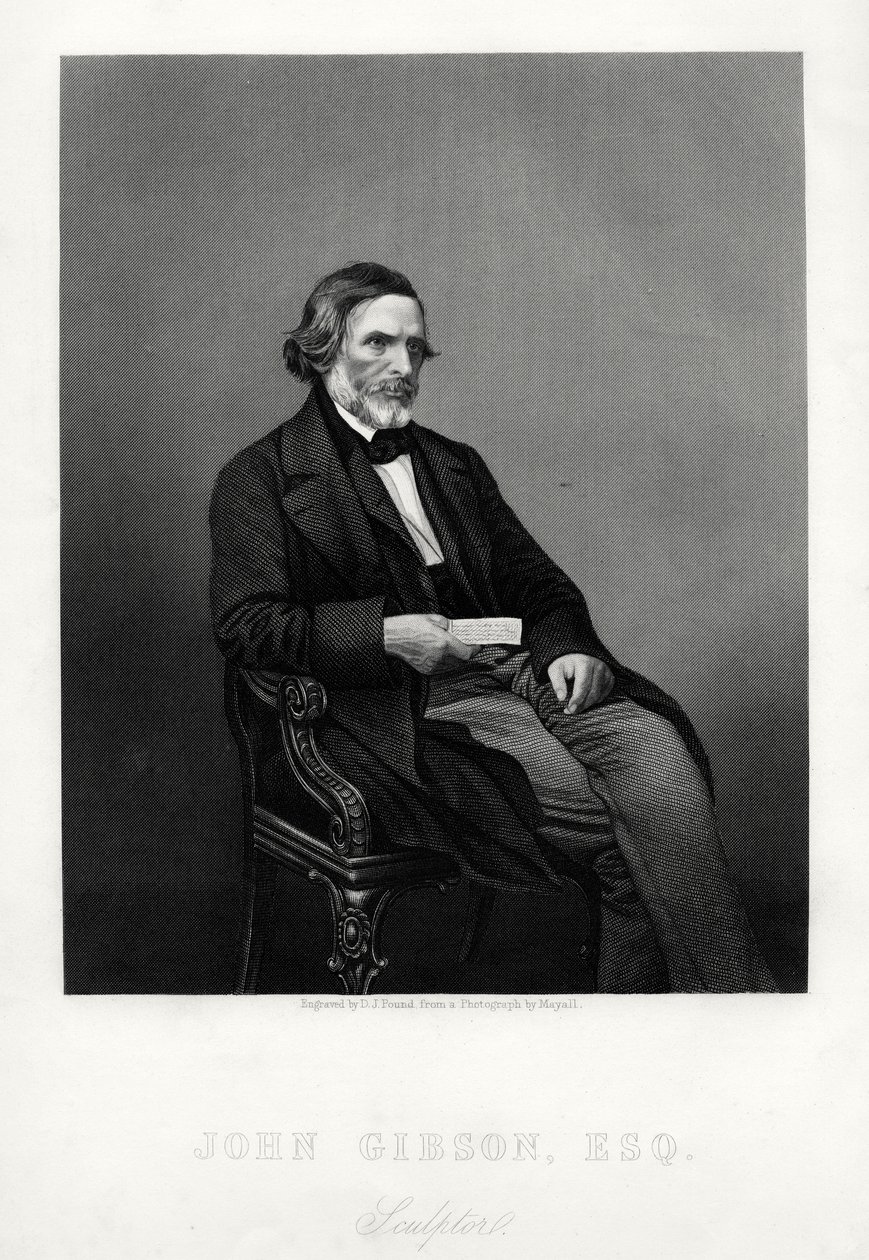 John Gibson, 1790-1866, sculpteur britannique, vers 1880 - Daniel John Pound