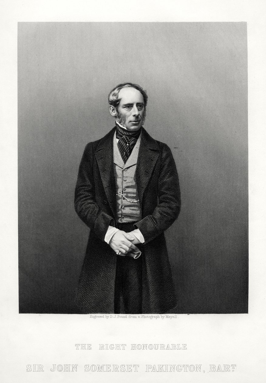 John Somerset Pakington, 1er Baron Hampton, homme politique anglais, vers 1880 - Daniel John Pound