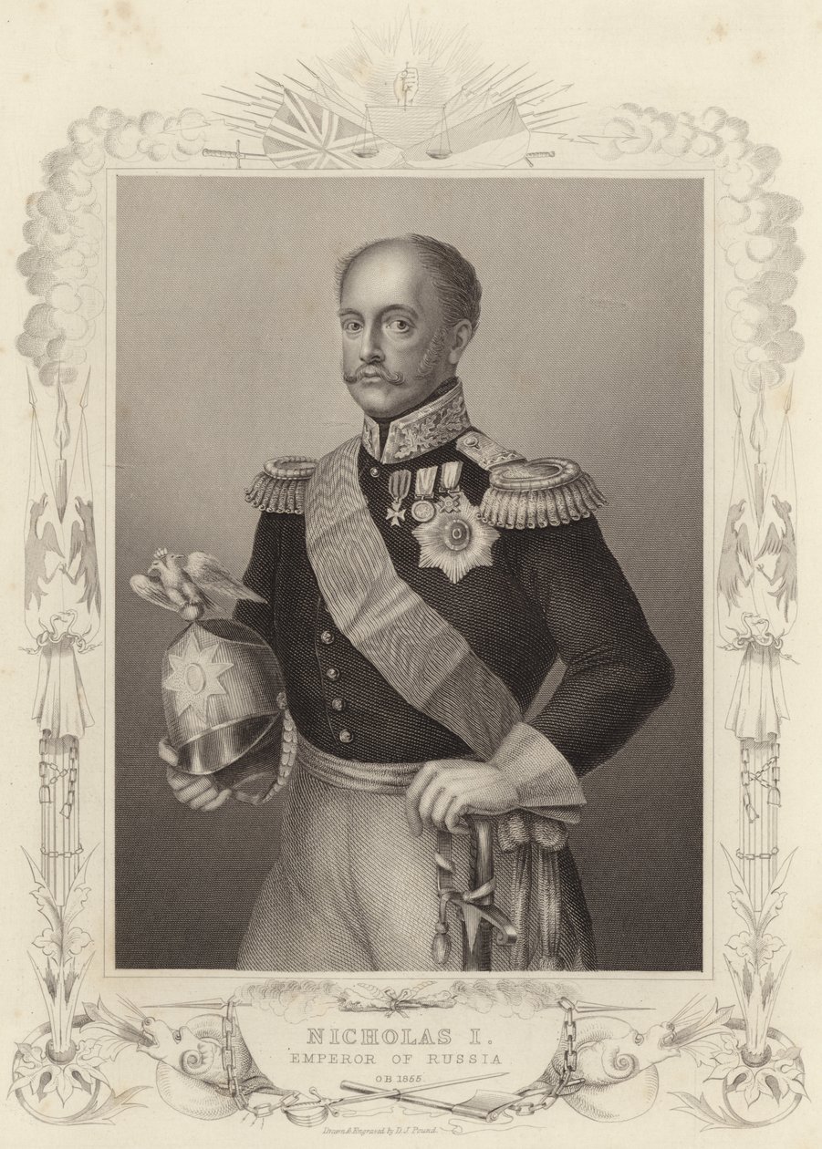 Tsar Nicolas Ier, empereur de Russie (gravure) - Daniel John. Pound