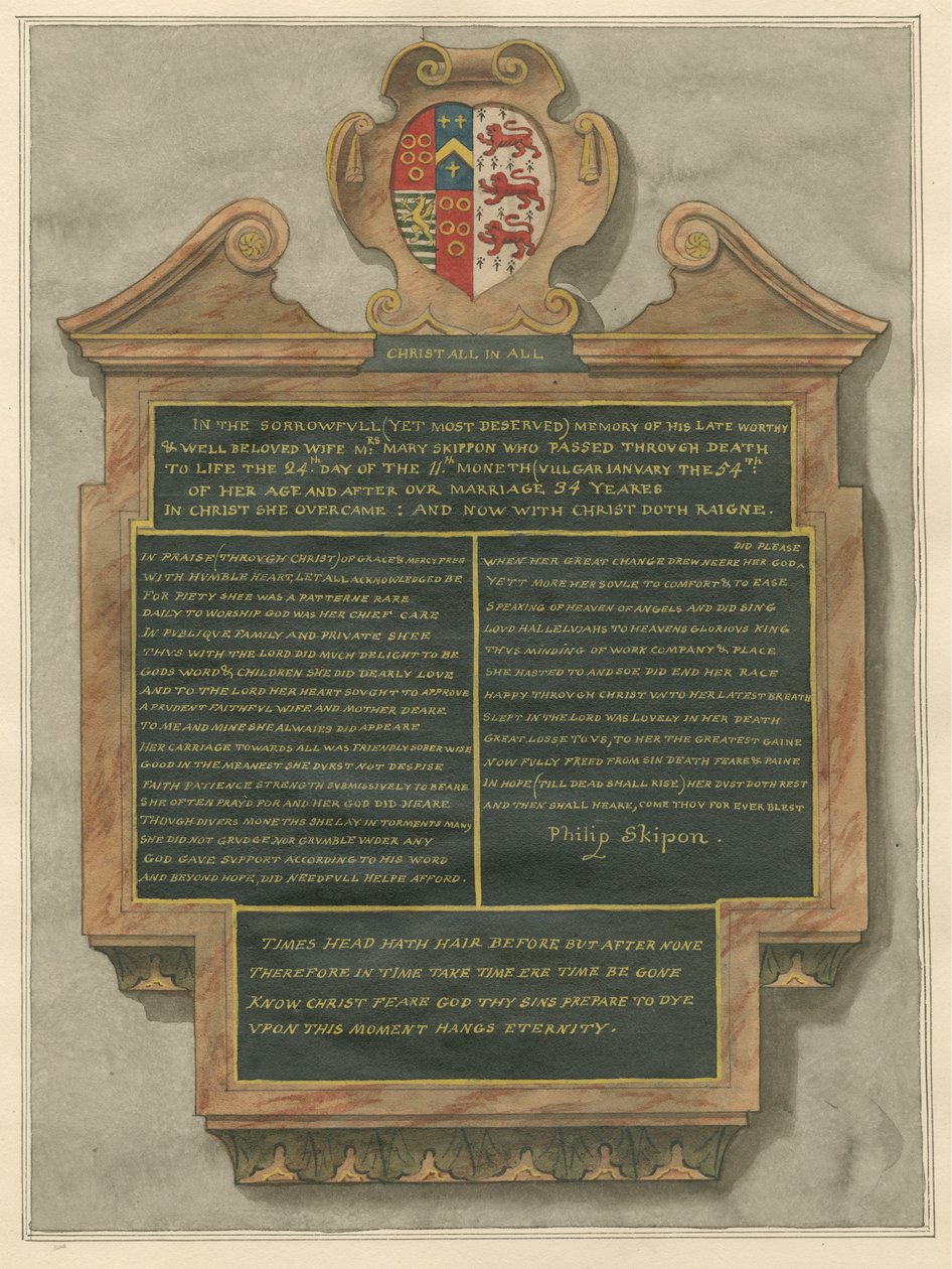 Mémorial de Mme Mary Skippon de l