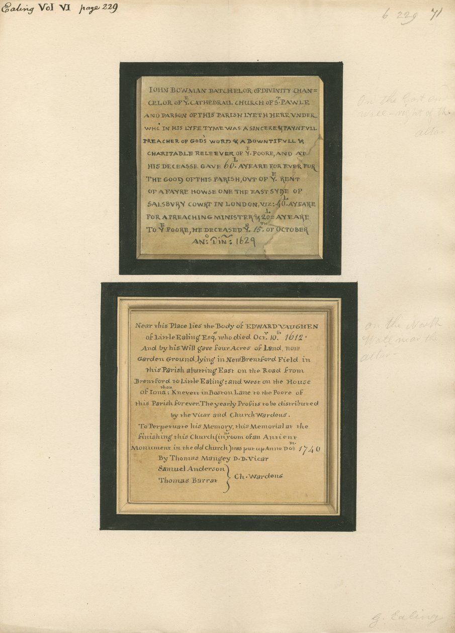 Mémorial à John Bowman et Edward Vaughen de l