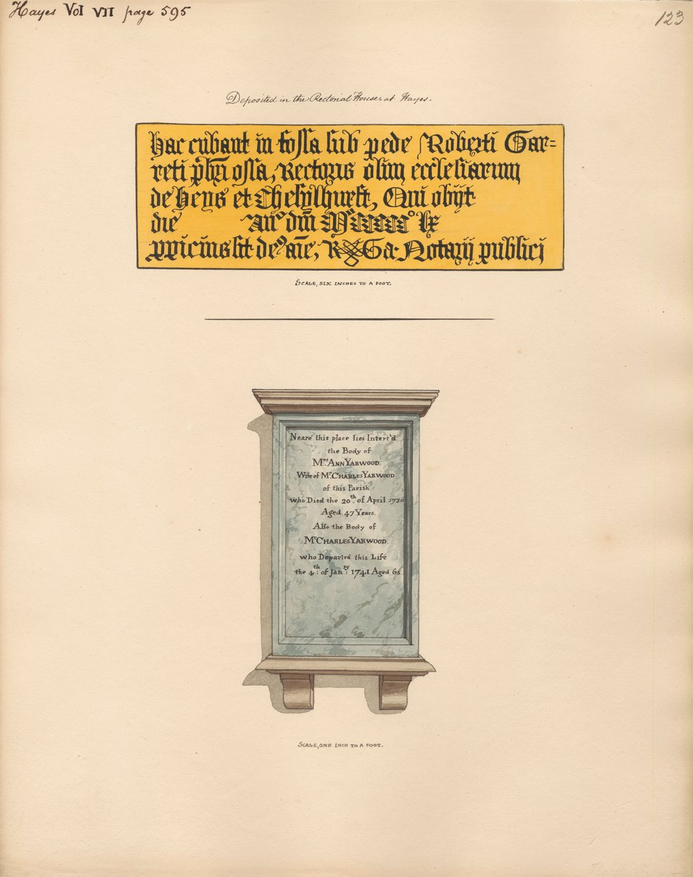Mémorial à M. Charles et Mme Anne Yarwood de l
