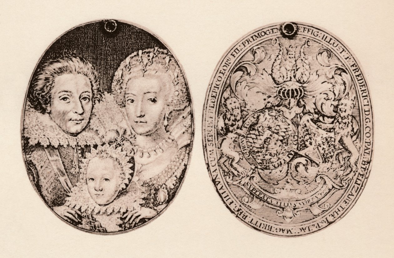Frédéric de Bohême, Élisabeth Stuart, et leur fils, Frédéric Henri, 1621, 1904 - Daniel Mytens