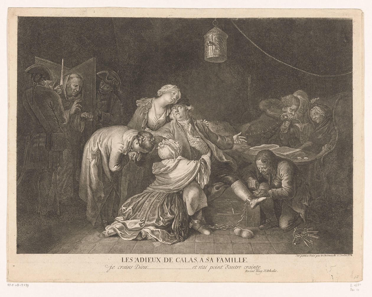 Adieux de Jean Calas en prison - Daniel Nikolaus Chodowiecki