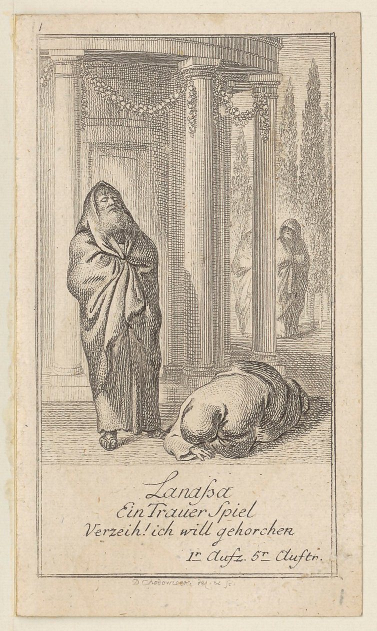 Feuille 1 pour « Lanassa » de Karl Mart. Plümicke - Daniel Nikolaus Chodowiecki