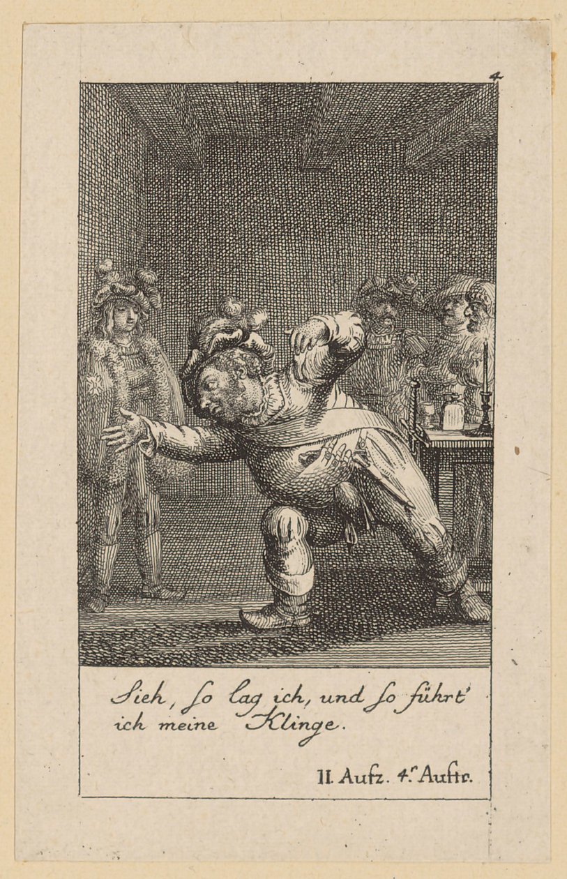 Planche 4 pour le « Roi Henri IV » de Shakespeare - Daniel Nikolaus Chodowiecki