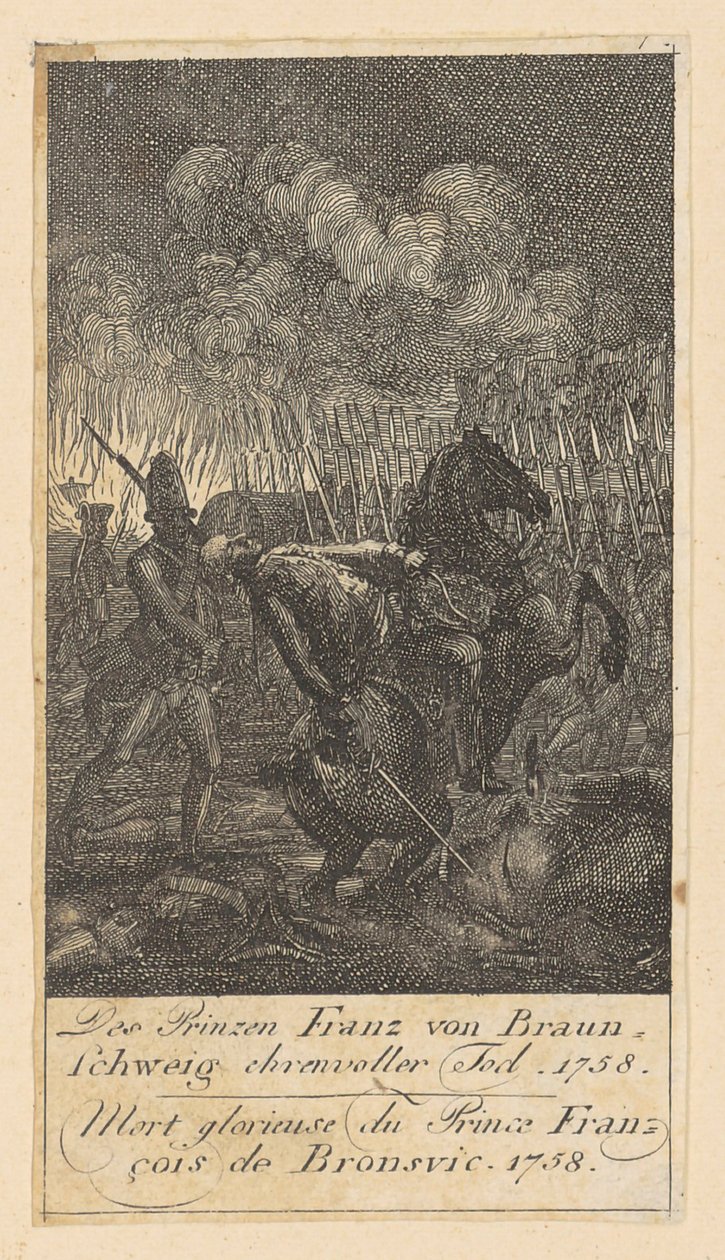 Feuille 7 des «Scènes de guerre du Brandebourg» - Daniel Nikolaus Chodowiecki