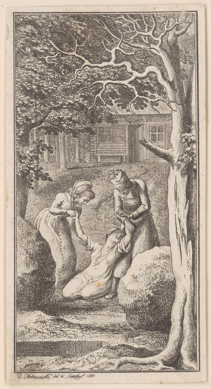 Page tirée de « Wilhelmine Arend » de Wezel, deuxième tome - Daniel Nikolaus Chodowiecki