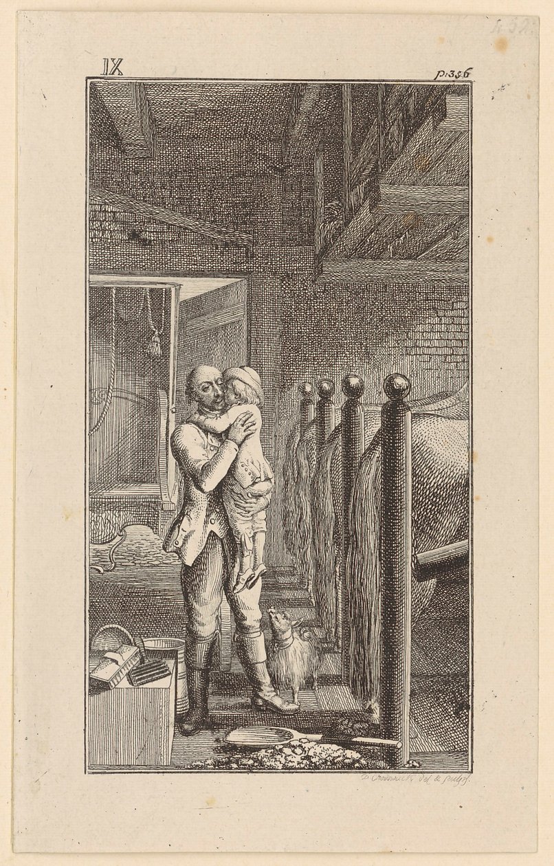 Franz soulève le fils de son maître, qui l
