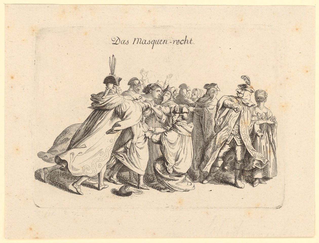 Droit des masques - Daniel Nikolaus Chodowiecki