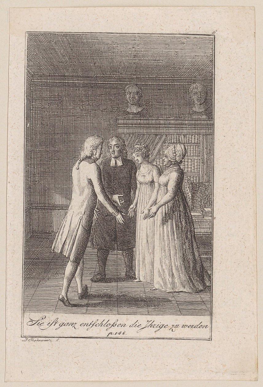 Le pasteur Sembach donne la main de sa fille Minchen à Hellberg, page 6 de l