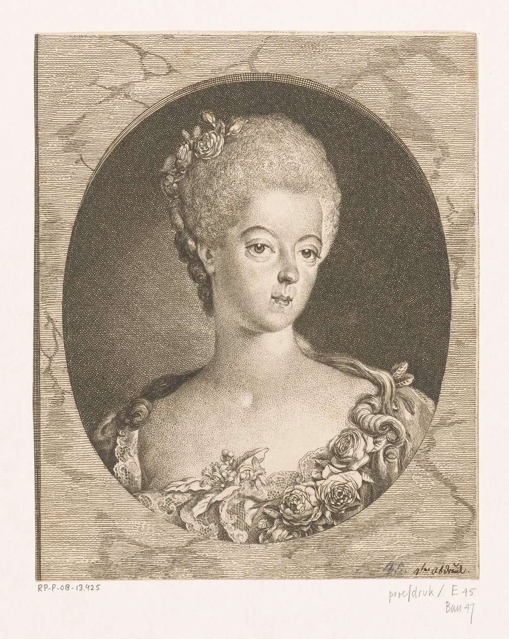 Portrait de Wilhelmina de Prusse - Daniel Nikolaus Chodowiecki