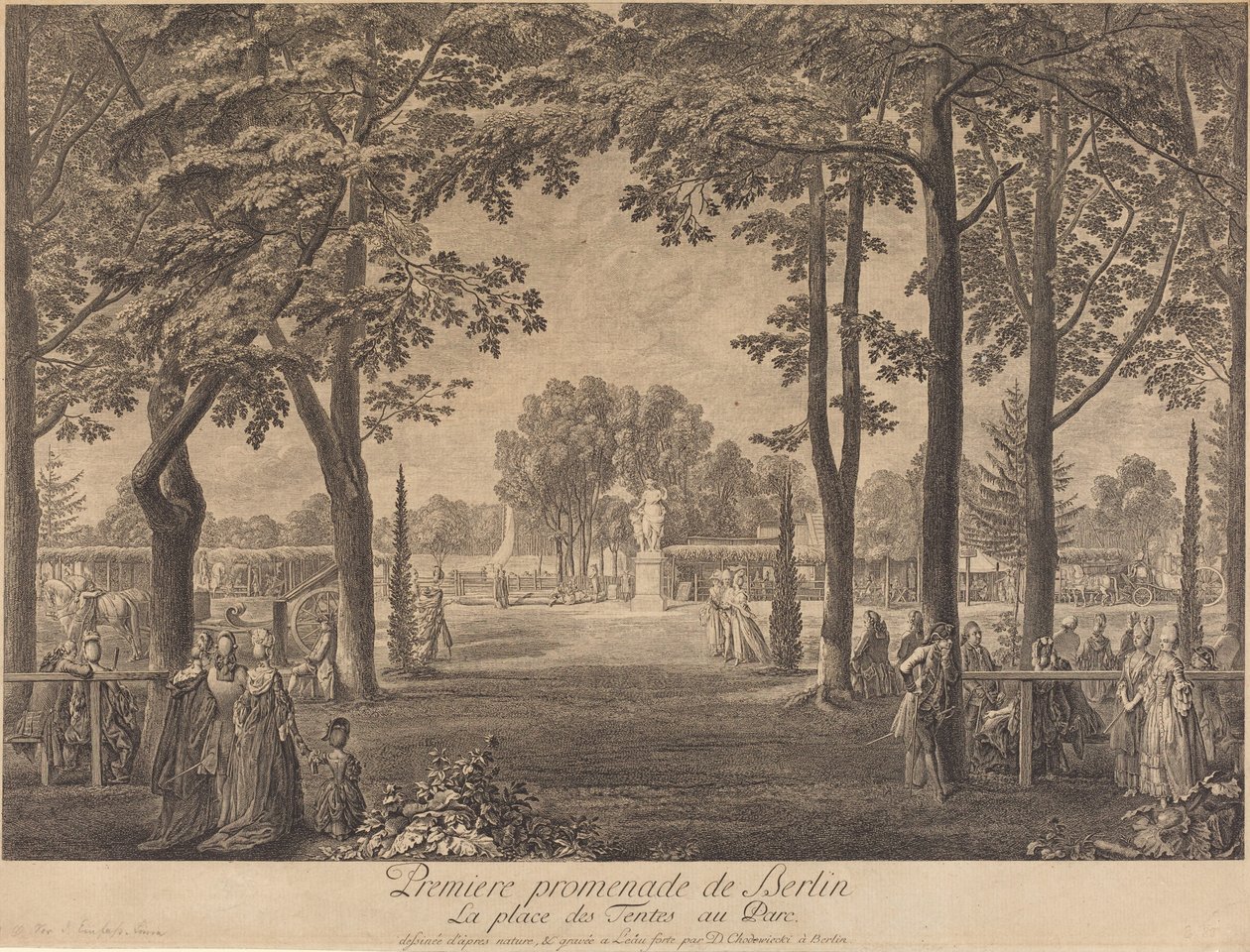 Premiere promenade de Berlin - Daniel Nikolaus Chodowiecki