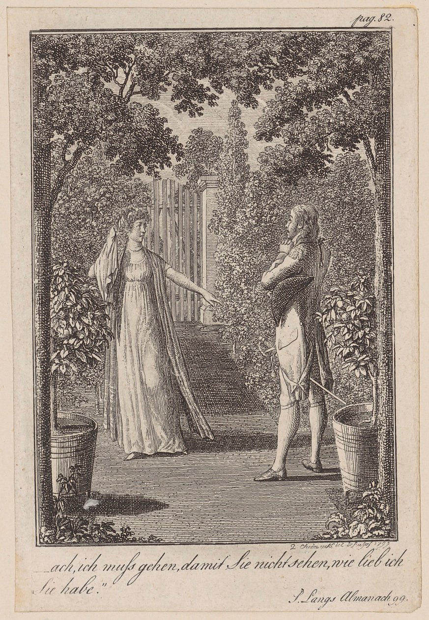 Robert avoue son amour à Louise - Daniel Nikolaus Chodowiecki