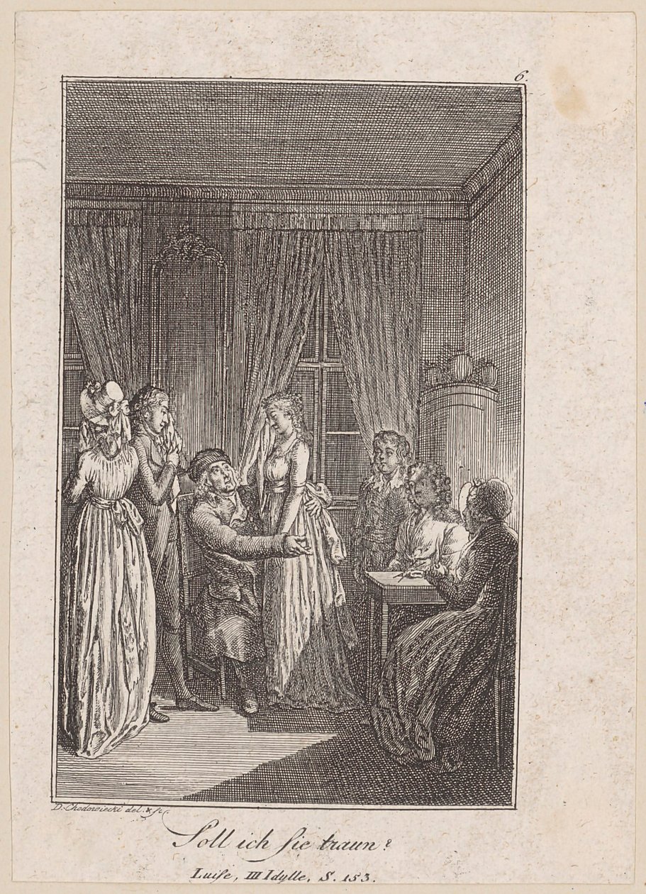 Scène avant le mariage - Daniel Nikolaus Chodowiecki
