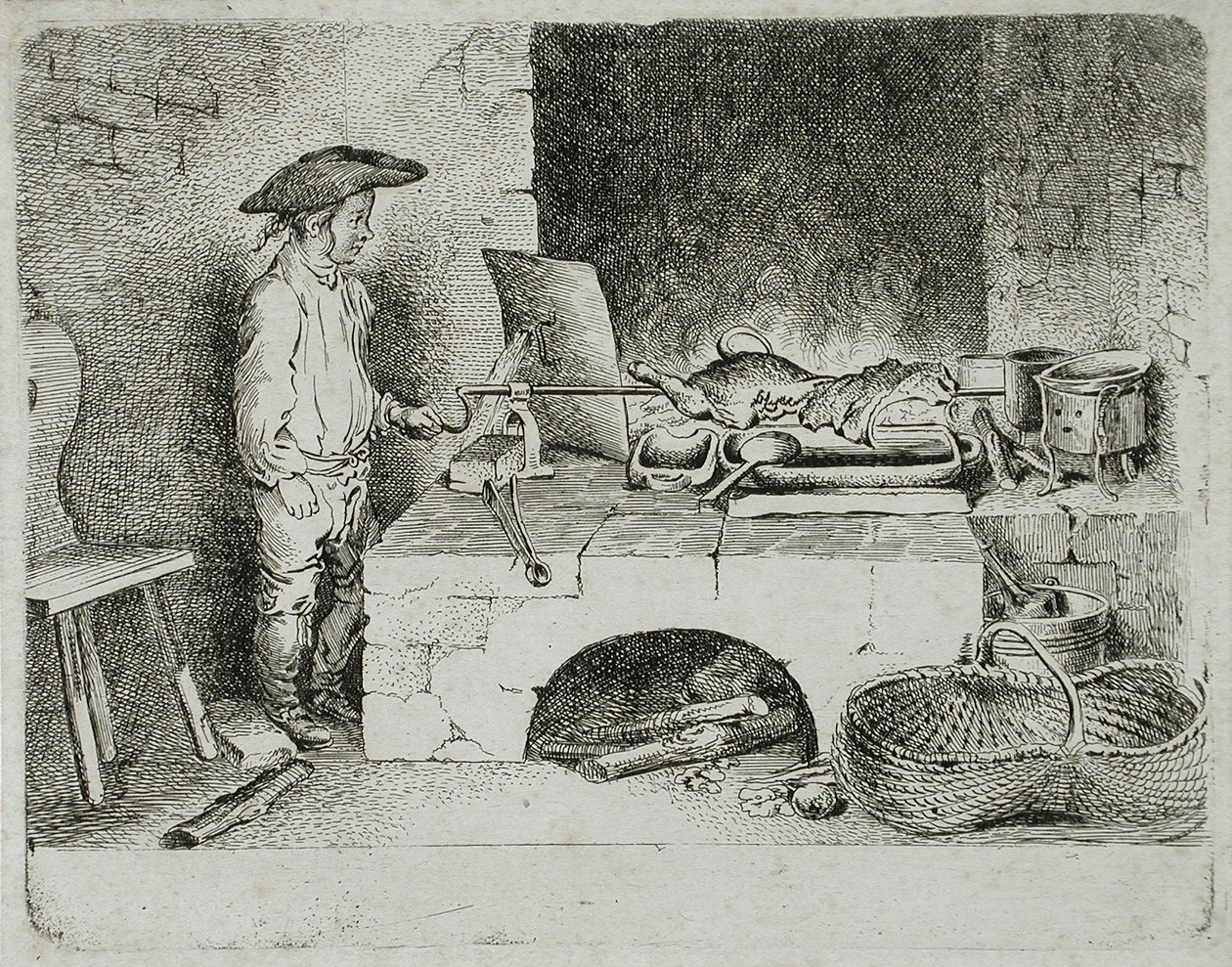 Le garçon à la broche à saucisses - Daniel Nikolaus Chodowiecki