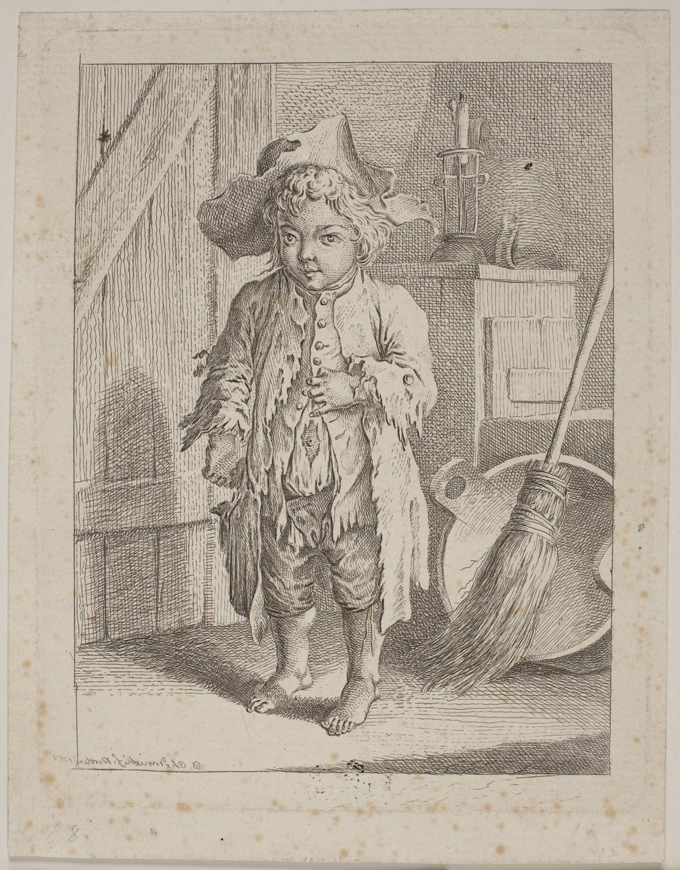 Le garçon mendiant à la porte - Daniel Nikolaus Chodowiecki