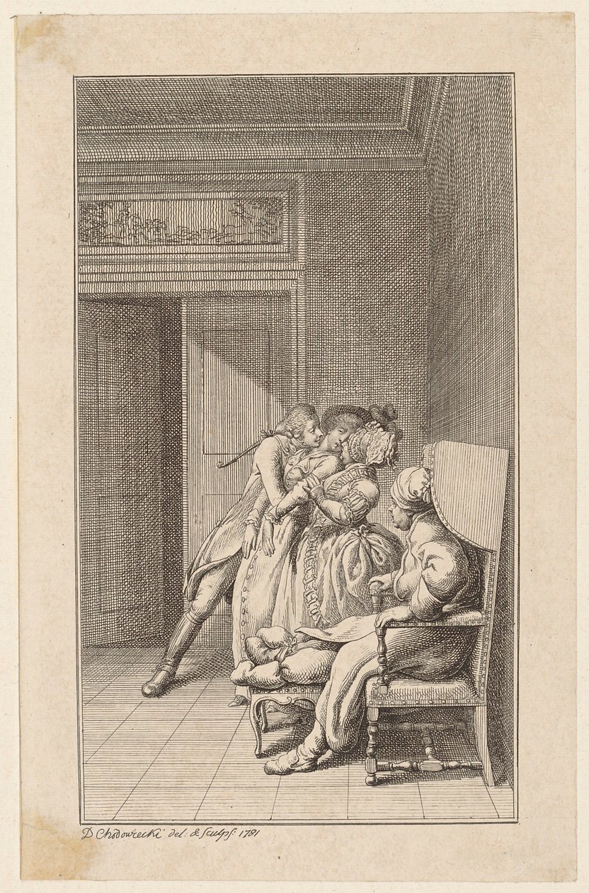 Gravure de titre du « Philip von Freudenthal » de Hesse, premier tome - Daniel Nikolaus Chodowiecki