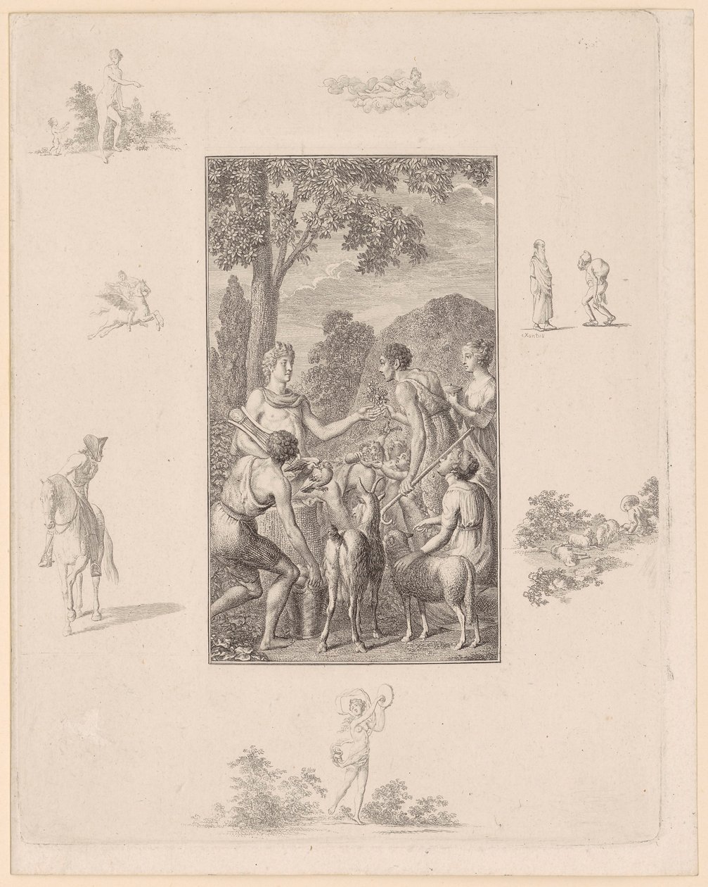 Gravure sur cuivre illustrant l