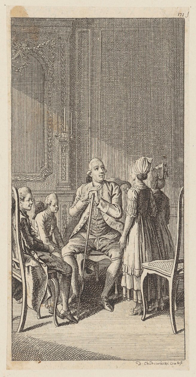 Gravure sur cuivre illustrant la couverture de « Kinderspiele » de Schummel - Daniel Nikolaus Chodowiecki