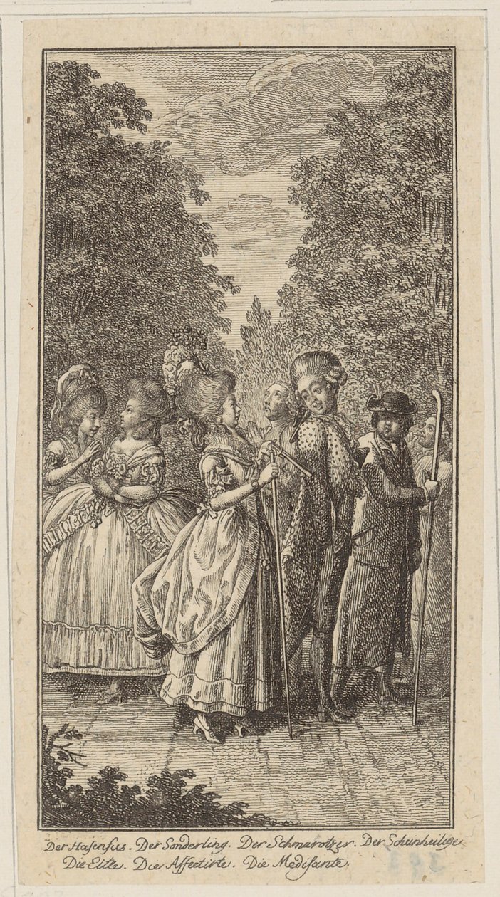 Gravure de titre illustrant les « Portraits » de Westphal, deuxième partie - Daniel Nikolaus Chodowiecki