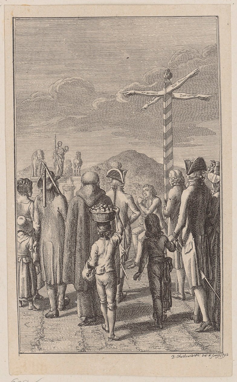 Gravure de titre illustrant le recueil « Gedichte » de Wiesinger - Daniel Nikolaus Chodowiecki
