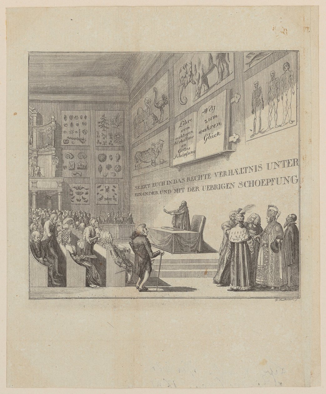 Gravure sur cuivre illustrant l