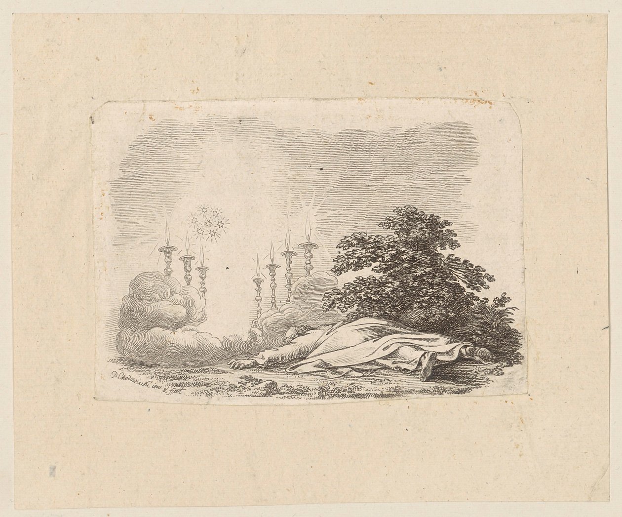 Vignette tirée de « Jésus-Messie » de Lavater - Daniel Nikolaus Chodowiecki