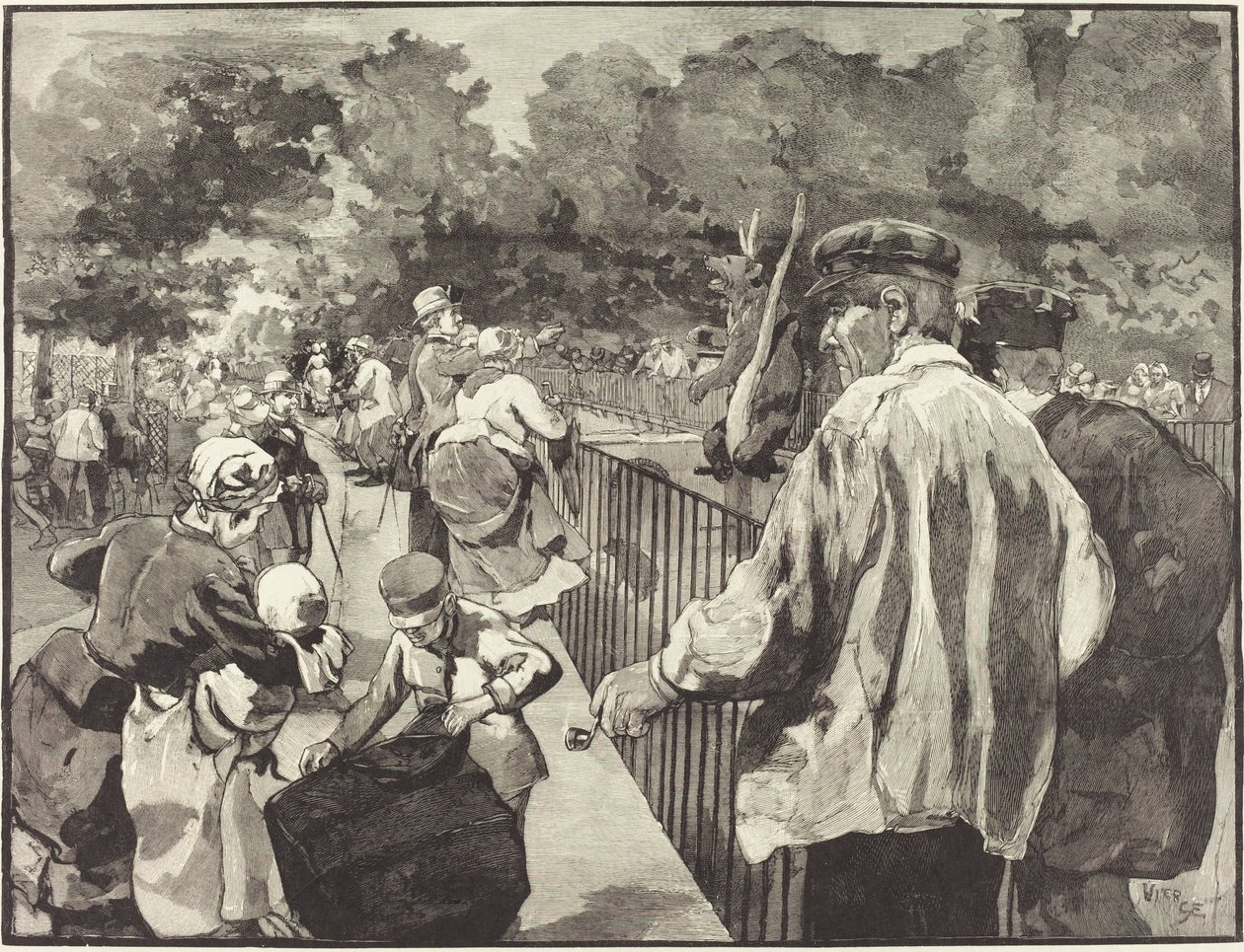 Au Jardin des Plantes - Daniel Vierge