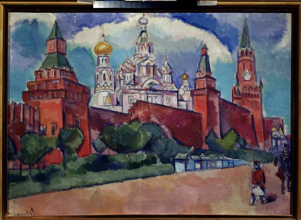Place Rouge avec la cathedrale Saint-Basile a Moscou, vers 1910 - Daniel Vladimir Baranoff Rossine