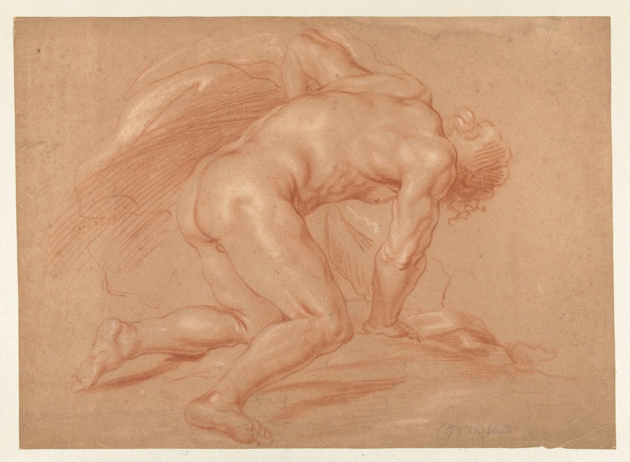 Homme nu agenouillé - Daniël Mijtens (II) (attributed to)