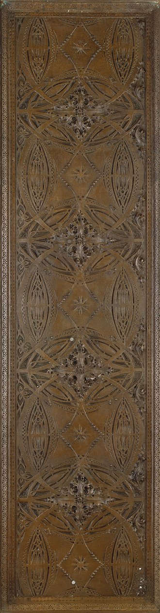 Frise avec motifs botaniques stylisés et bordure foliacée classique, vers 1893 - Dankmar and Sullivan Louis Adler