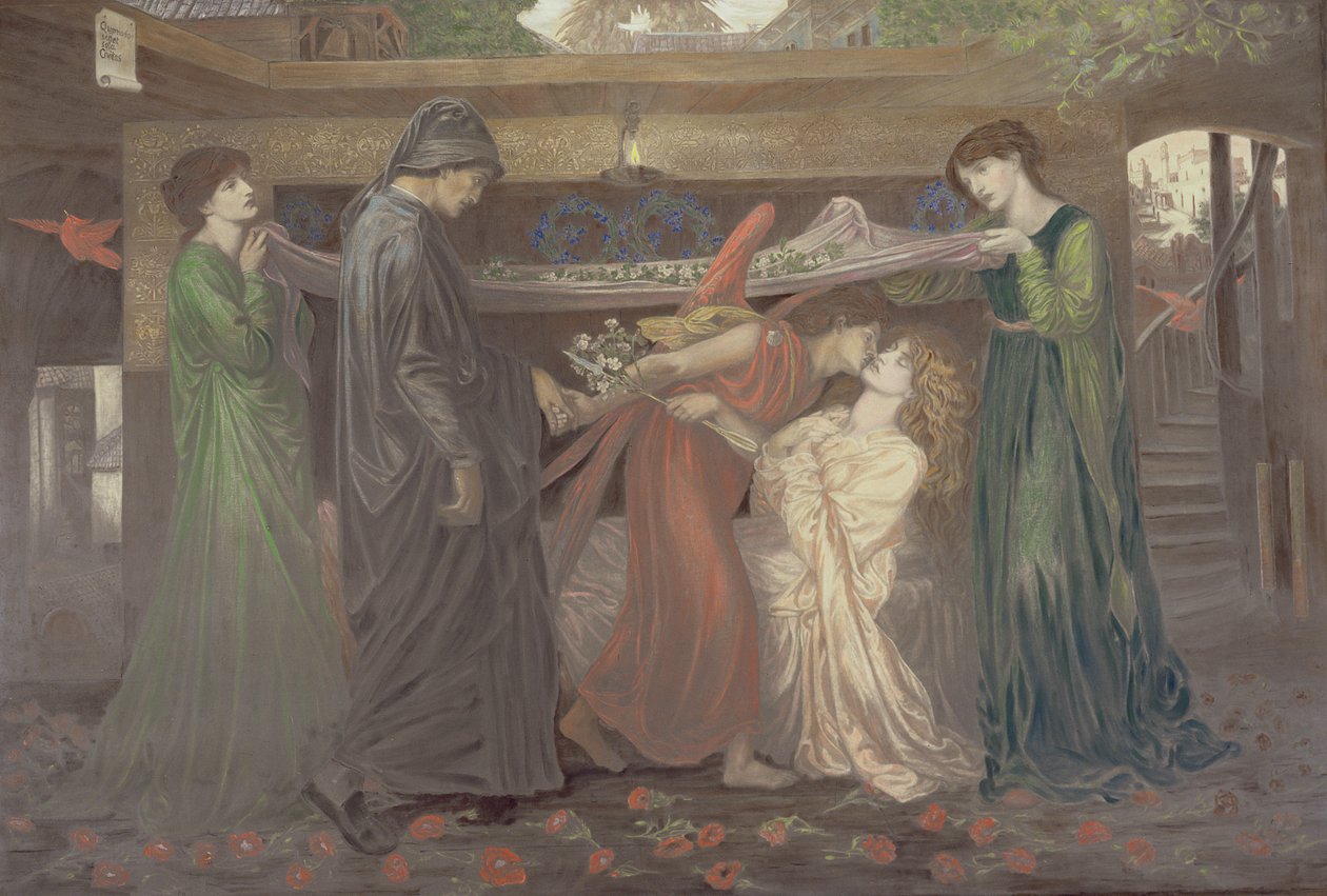 Le rêve de Dante : la mort de Béatrice, c.1890 - Dante Gabriel Charles Rossetti
