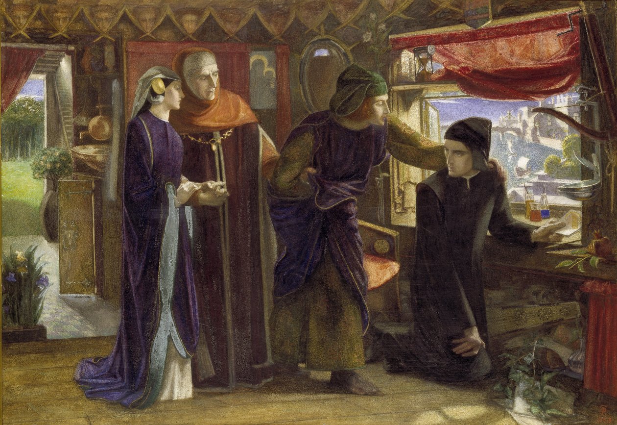 Le Premier Anniversaire de la Mort de Béatrice, 1853-54 - Dante Gabriel Charles Rossetti