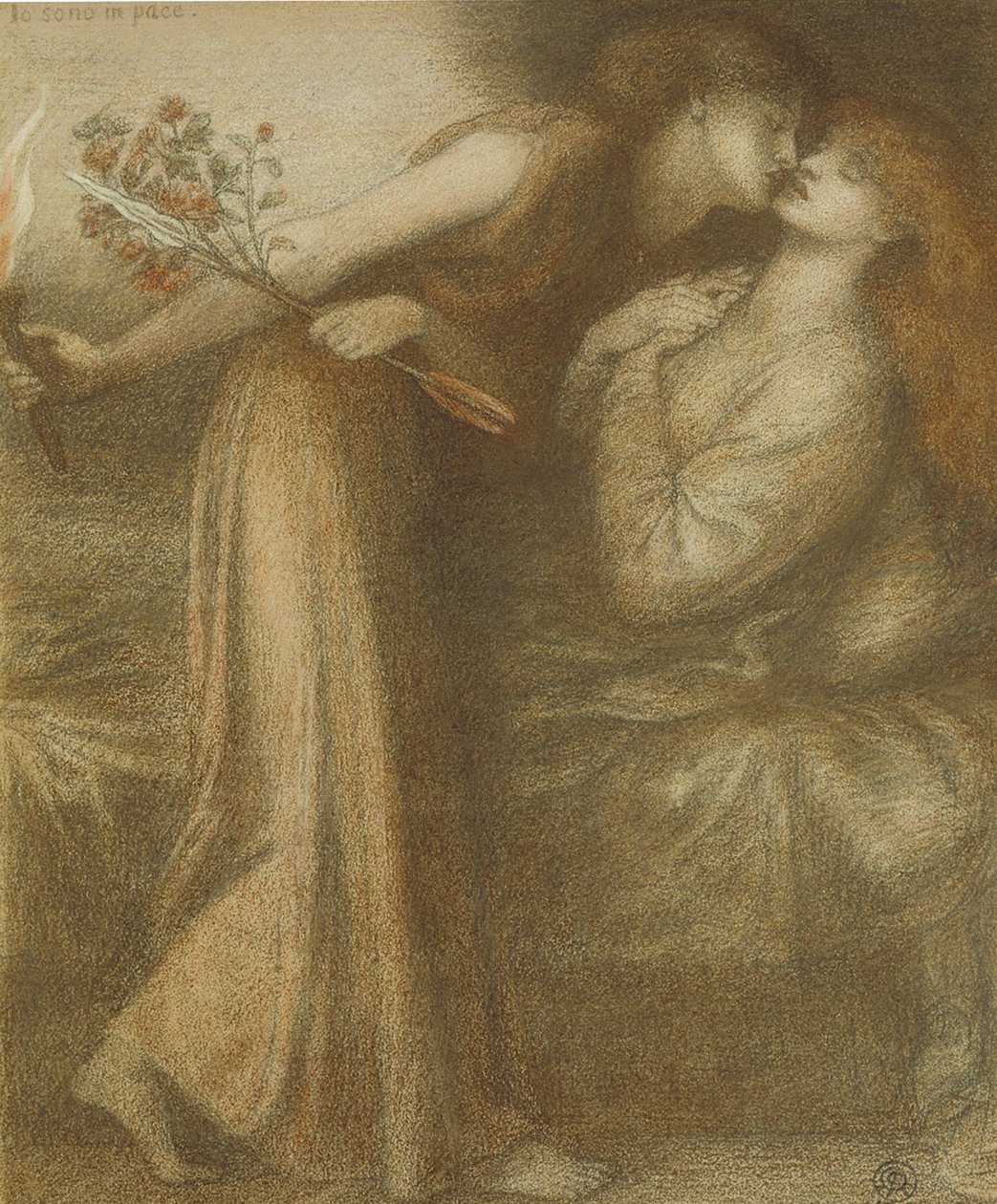 Le rêve de Dante le jour de la mort de Béatrice Io sono in pace, 1875 - Dante Gabriel Charles Rossetti