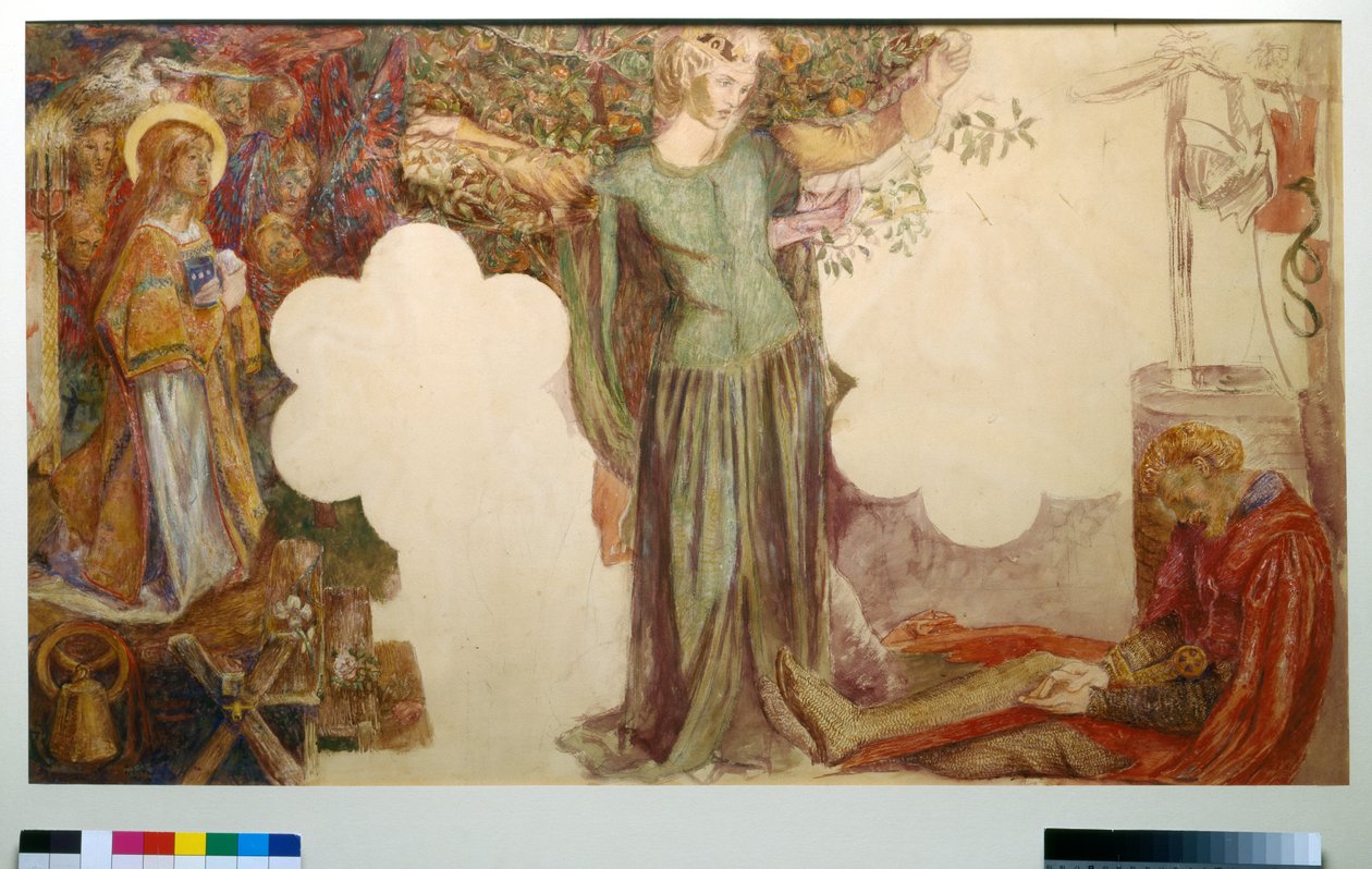 Vision de Sir Lancelot, étude pour la fresque de l