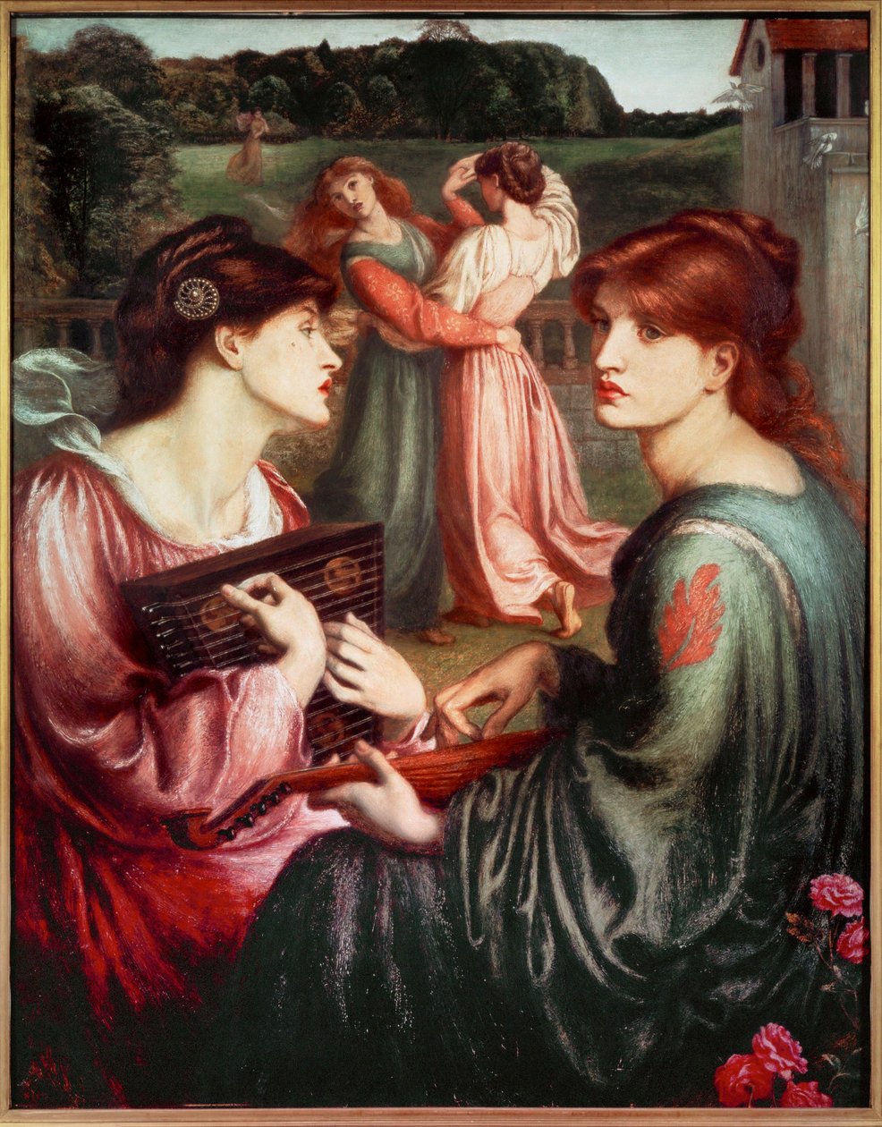 Le pré de Bower (peinture sur toile) - Dante Gabriel Charles Rossetti
