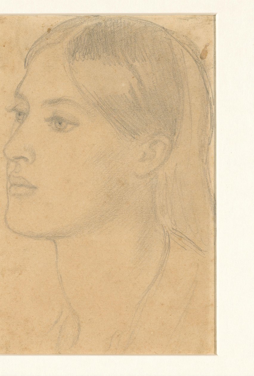 Tête de femme - Dante Gabriel Rossetti (attributed to)