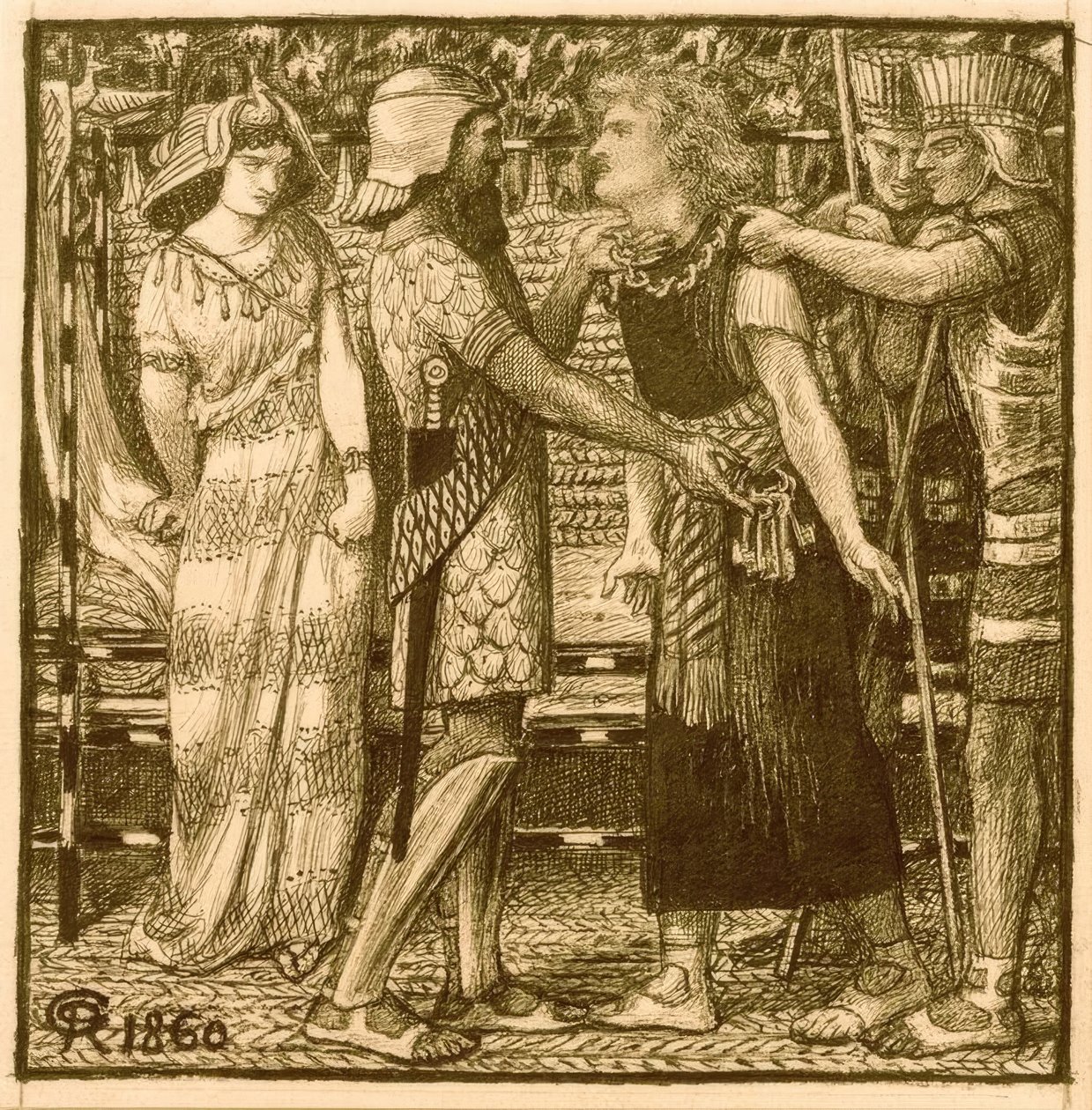 Joseph accusé devant Potiphar - Dante Gabriel Charles Rossetti
