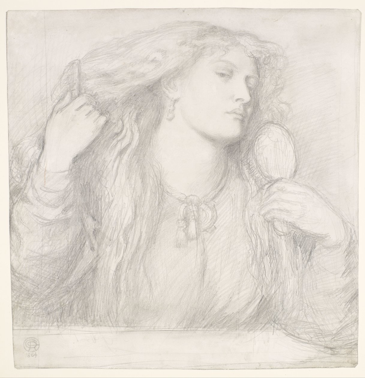Femme se peignant les cheveux, Fanny Cornforth - Dante Gabriel Rossetti